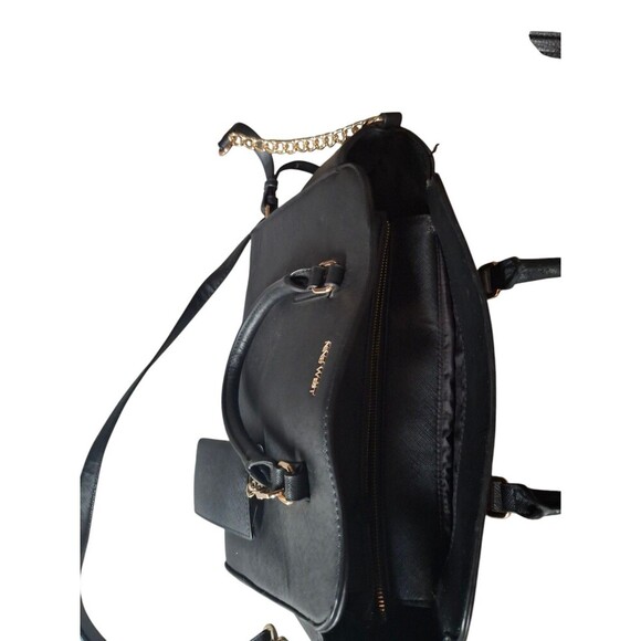 NINE WEST Women's Black Tote Bag Purse And Credit Card Holder Set - Picture 4 of 7